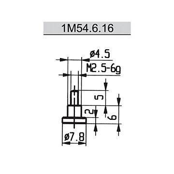 Meetkloktaster Vlak, diam. 7,8mm